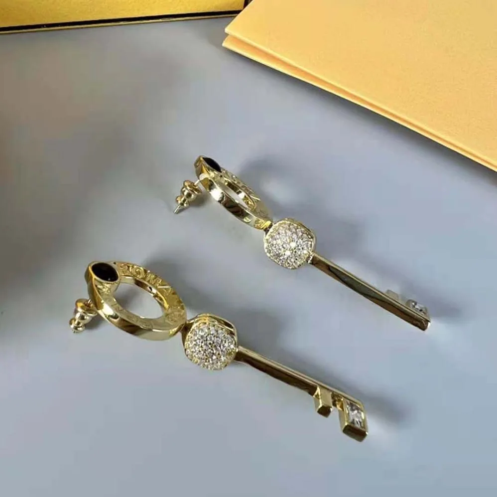 Fendi Master Key Earrings Gold for Women in Colored Earrings
