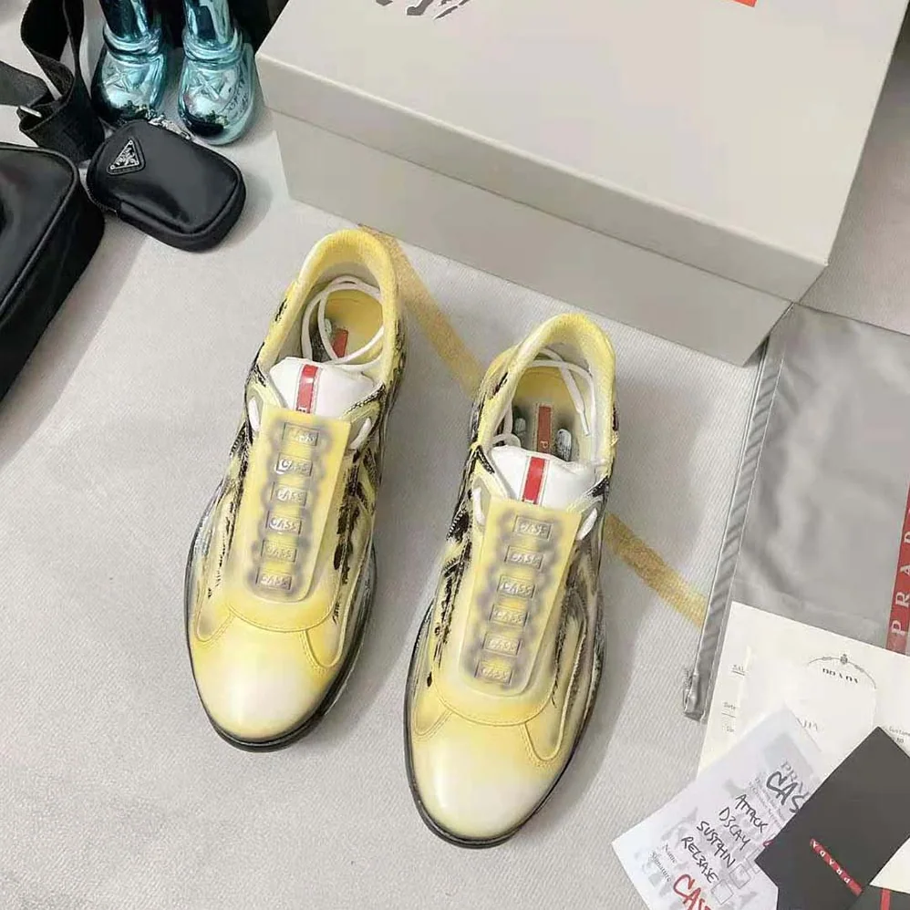 Prada Cass x Prada Americas Cup D3cay Sneakers for Unisex in Yellow