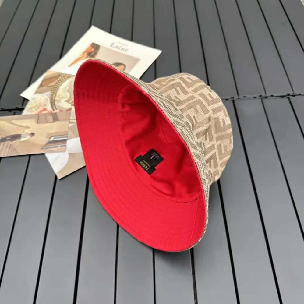 Fendi Brown Fabric Hat for Women