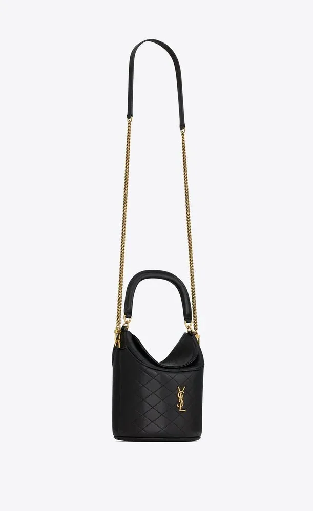 Saint Laurent Gaby Bucket Bag Black 7.5 Inches/ Saint Laurent Gaby Bucket Bag Black 7.5 Inches/