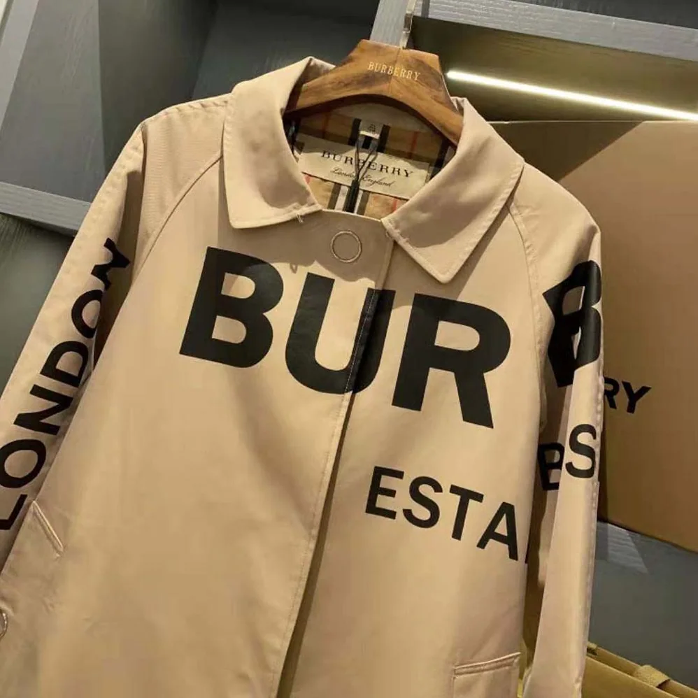 Burberry Horseferry Print Cotton Gabardine Car Coat for Women Burberry Horseferry Print Cotton Gabardine Car Coat for Women