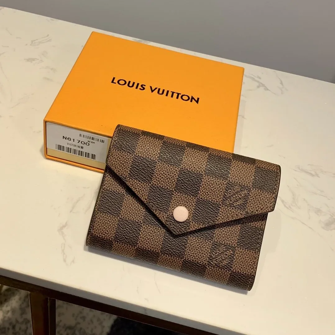 Louis Vuitton Victorine Wallet Damier Ebene Rose Ballerine Pink Louis Vuitton Victorine Wallet Damier Ebene Rose Ballerine Pink
