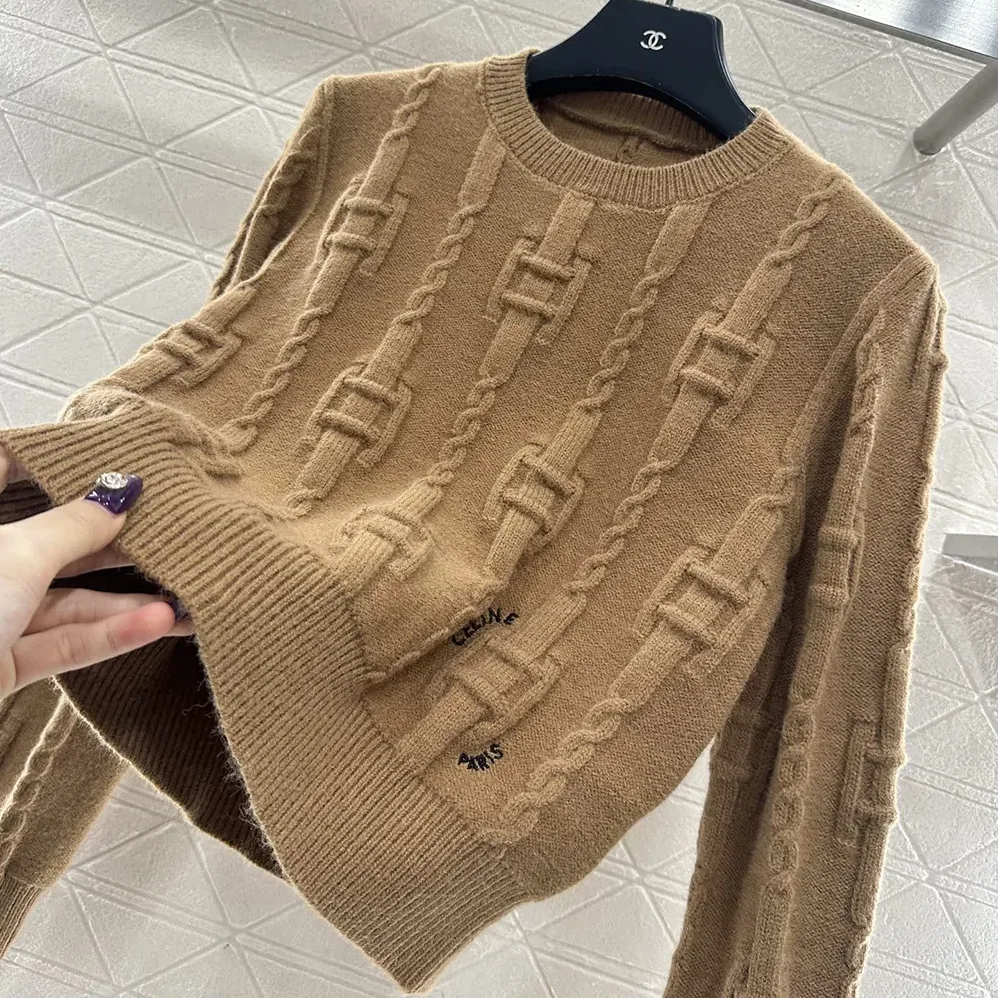 Celine Crewneck Sweater In Chains Cashmere for Men Celine Crewneck Sweater In Chains Cashmere for Men