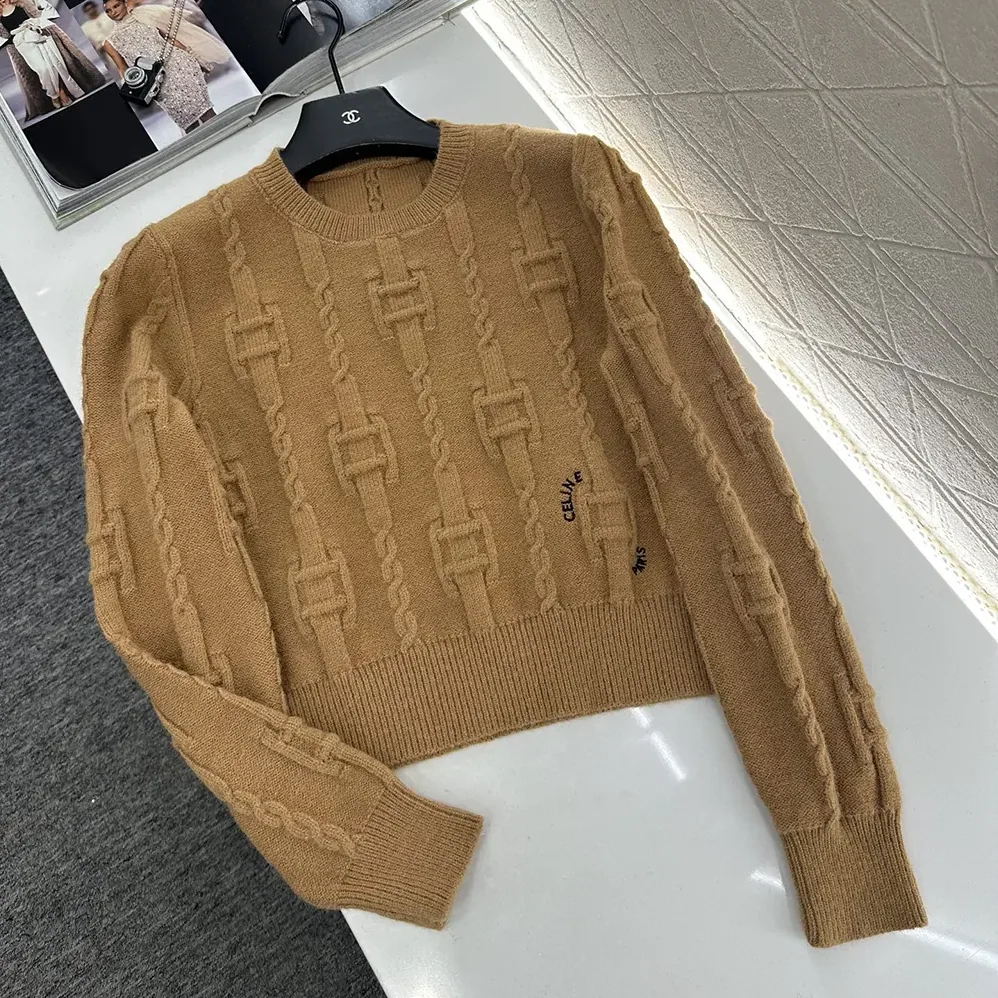 Celine Crewneck Sweater In Chains Cashmere for Men Celine Crewneck Sweater In Chains Cashmere for Men