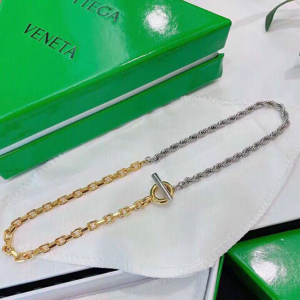 Bottega Veneta Key Chain Necklace with Sterling Silver and 18k Gold for Women Bottega Veneta Key Chain Necklace with Sterling Silver and 18k Gold for Women