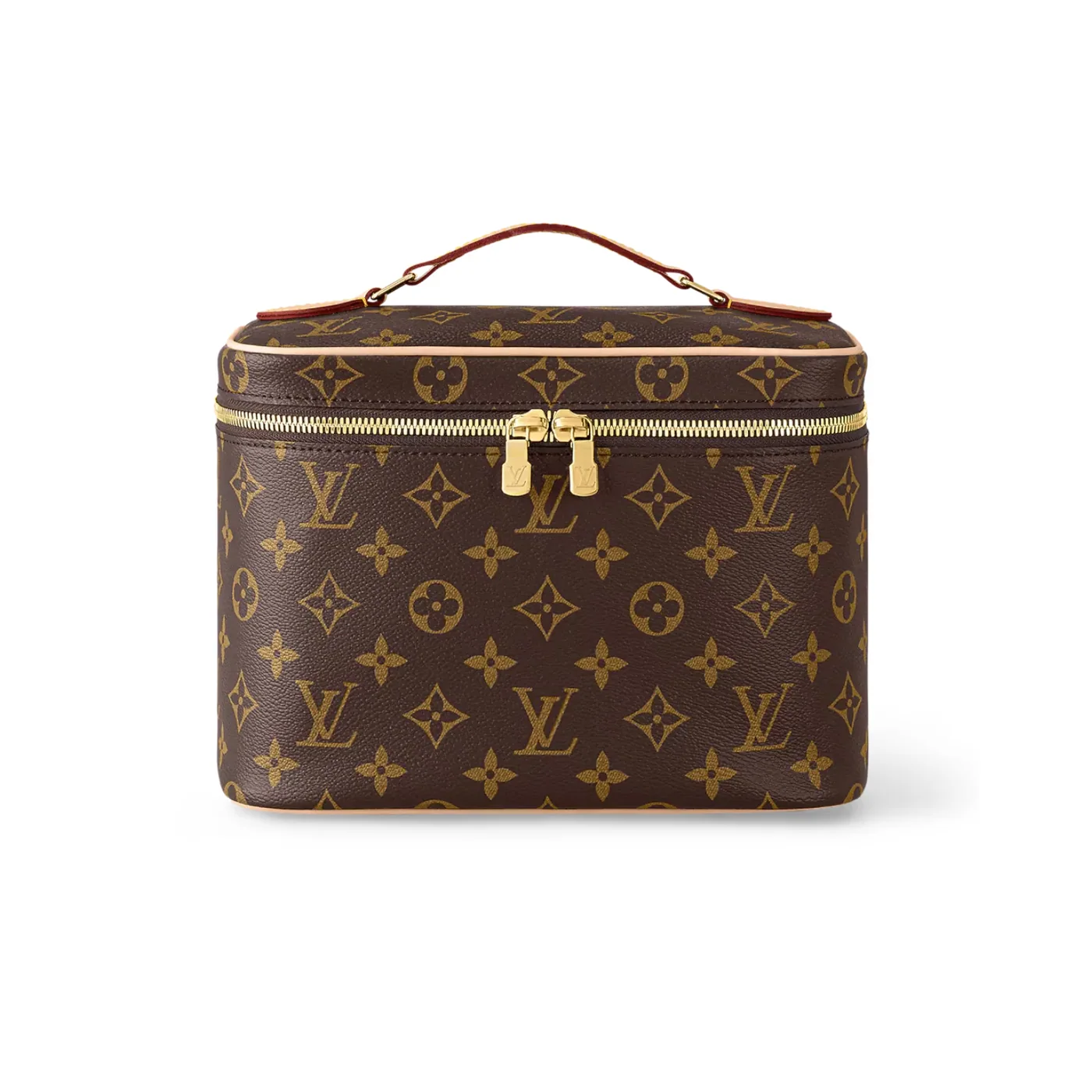 Louis Vuitton Nice BB Vanity Case in Brown Monogram Gold Hardware Louis Vuitton Nice BB Vanity Case in Brown Monogram Gold Hardware