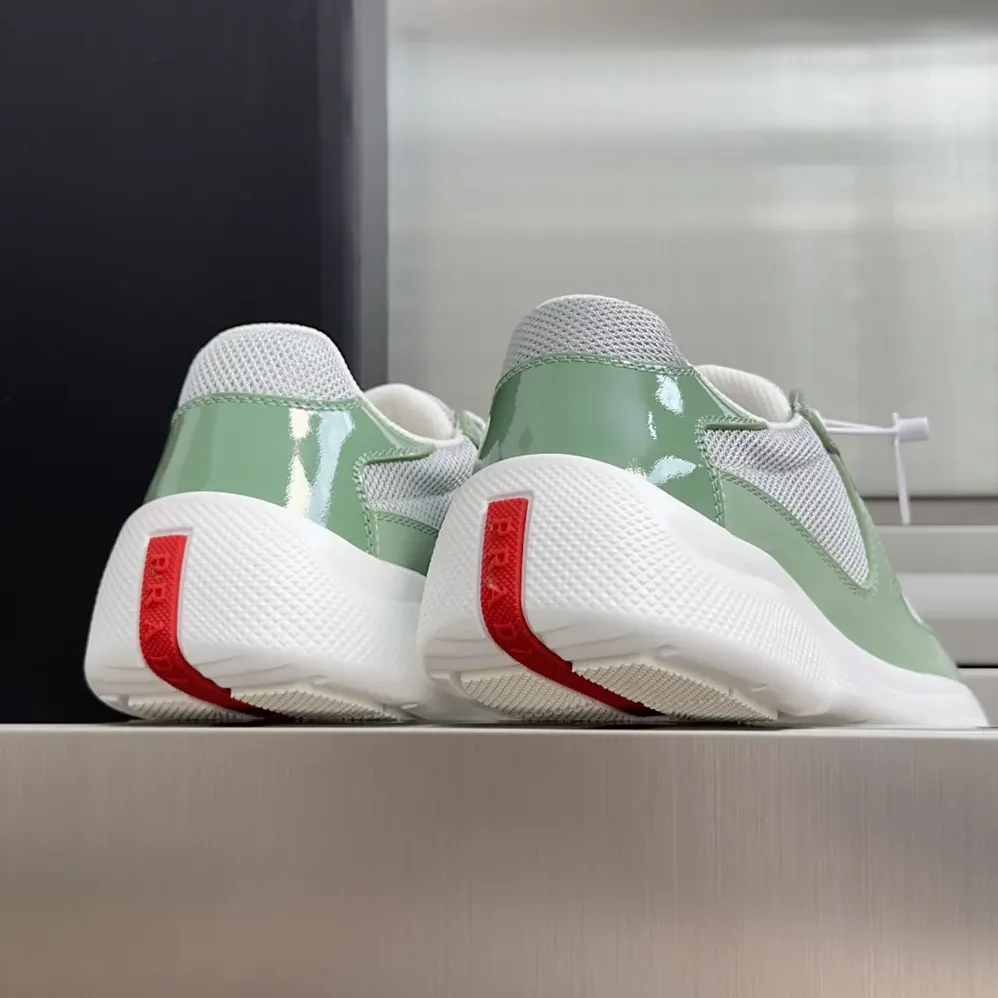 Prada Patent Leather And Technical Fabric Prada America'S Cup Sneakers for Unisex in Aqua