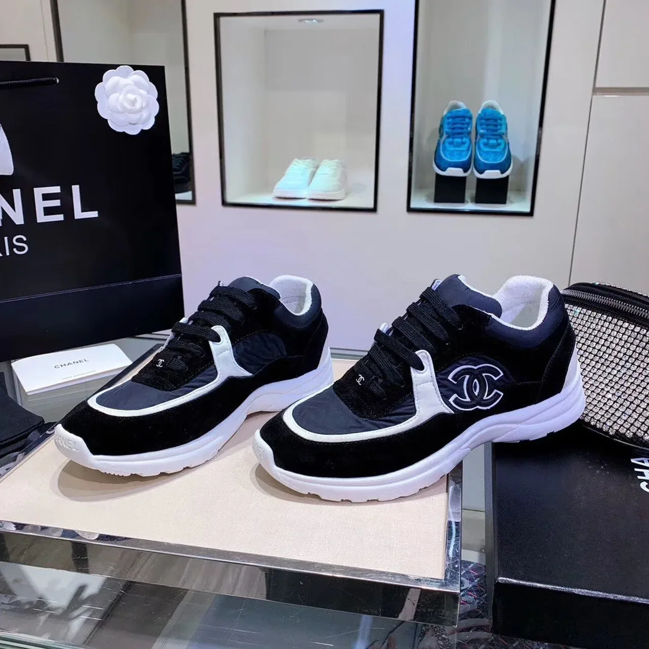 Chanel Sneakers Black/White , Shoes for Women