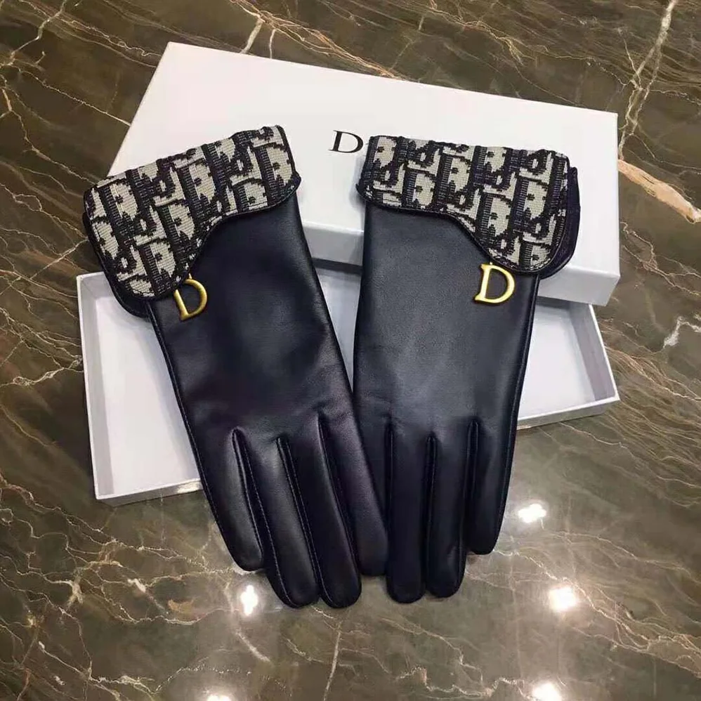 Dior Saddle Gloves Navy Blue Smooth Lambskin for Women Dior Saddle Gloves Navy Blue Smooth Lambskin for Women