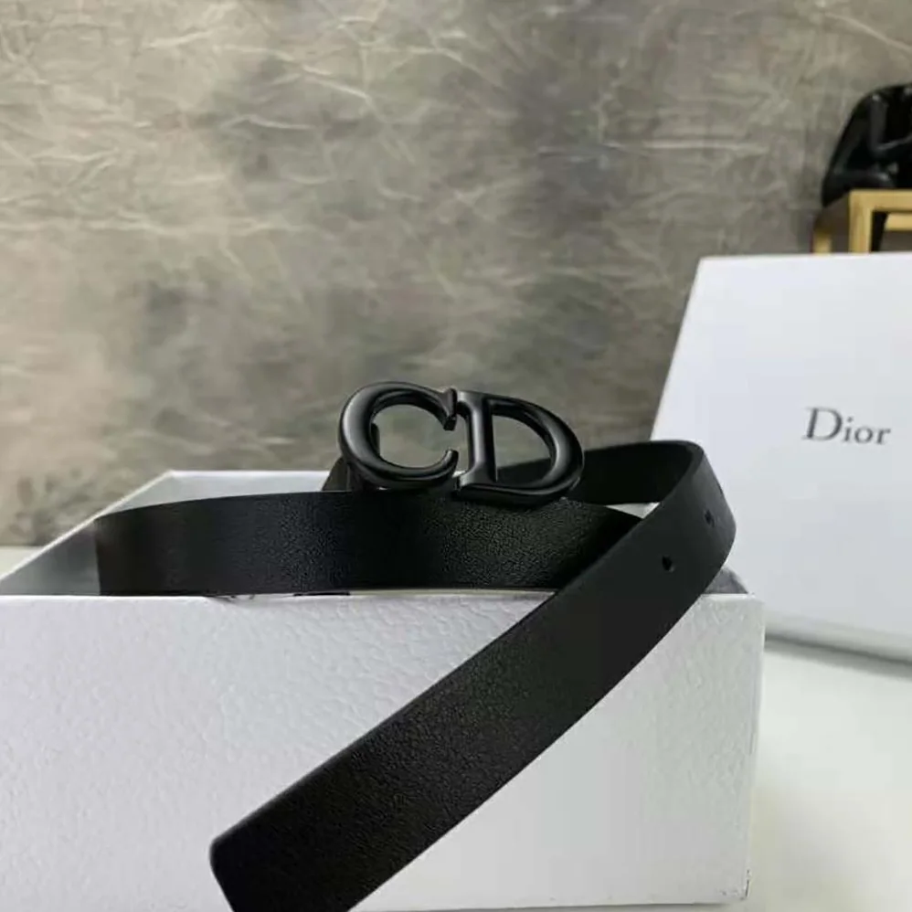 Dior Saddle Matte Black Matte Calfskin, 20 MM for Women