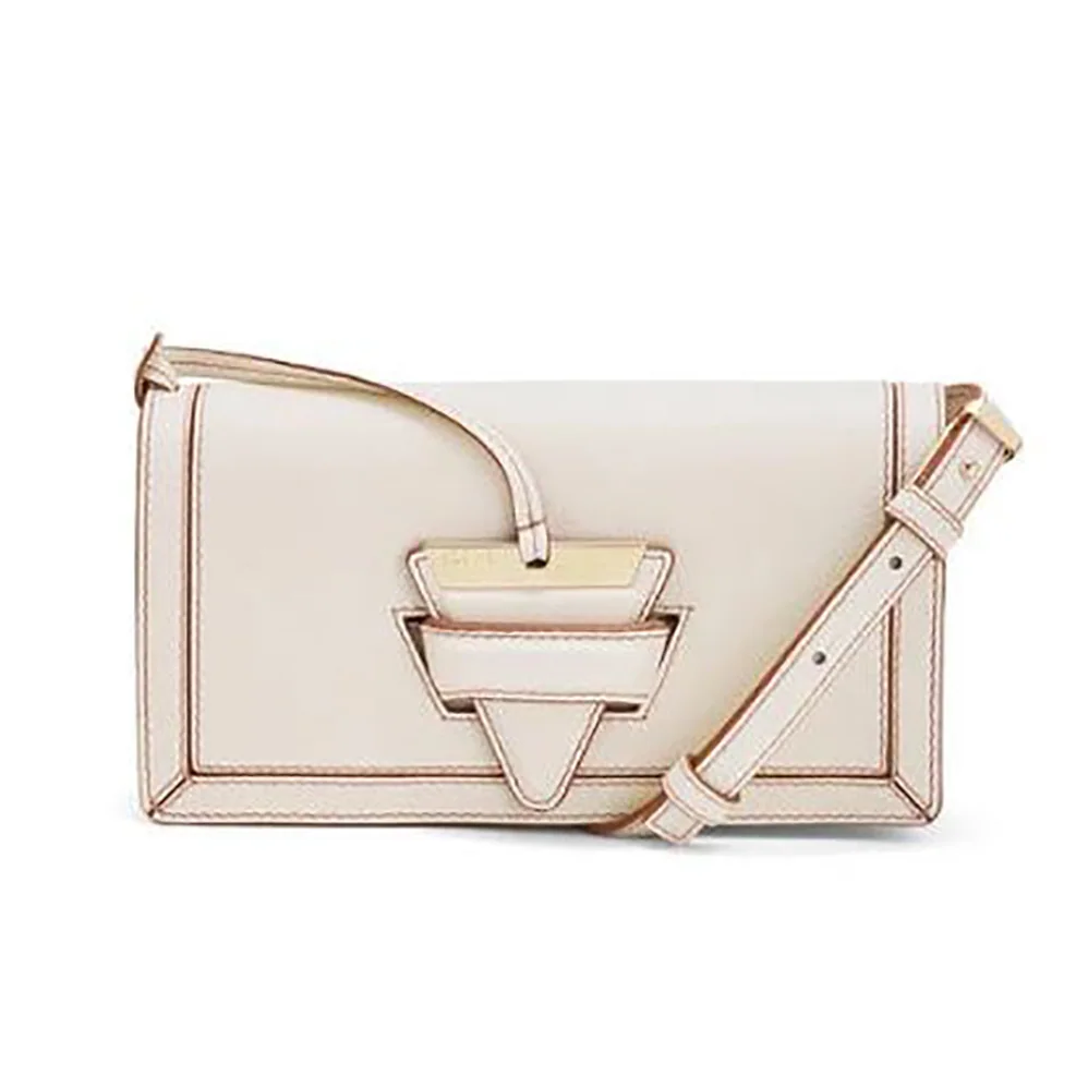 Loewe Mini Barcelona Soft Bag in Soft Grained Calfskin for Women in White Loewe Mini Barcelona Soft Bag in Soft Grained Calfskin for Women in White