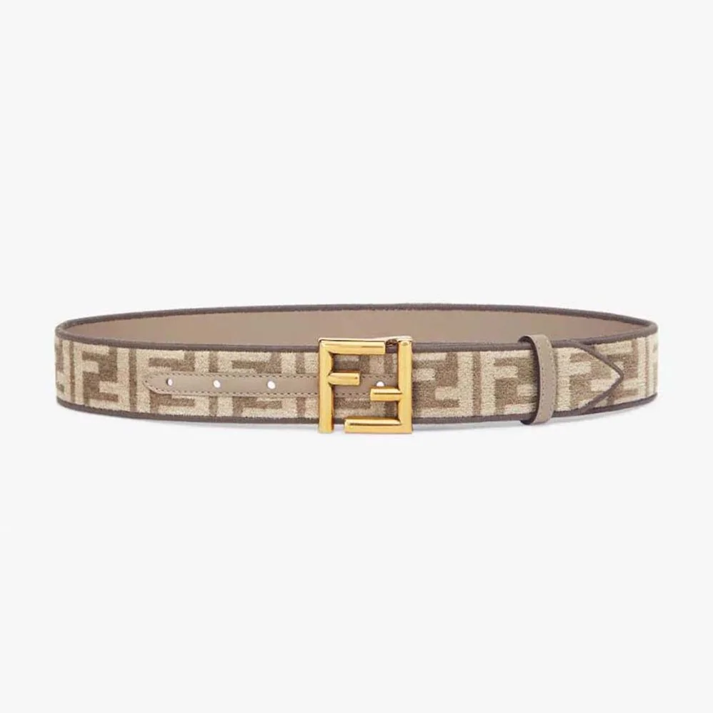 Fendi Brown Fabric Belt for Women