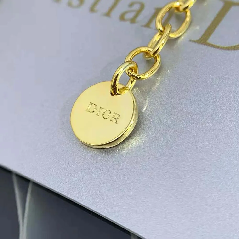 Dior Petit CD Necklace Gold for Women in Finish Metal
