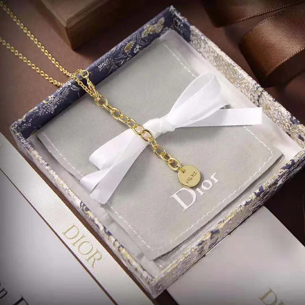 Dior Petit CD Necklace Gold for Women in Finish Metal Dior Petit CD Necklace Gold for Women in Finish Metal