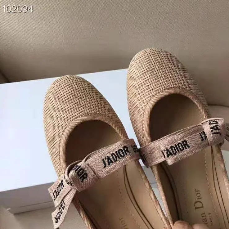 Dior Miss J'adior Ballet Flat in Technical Canvas for Women in Pink