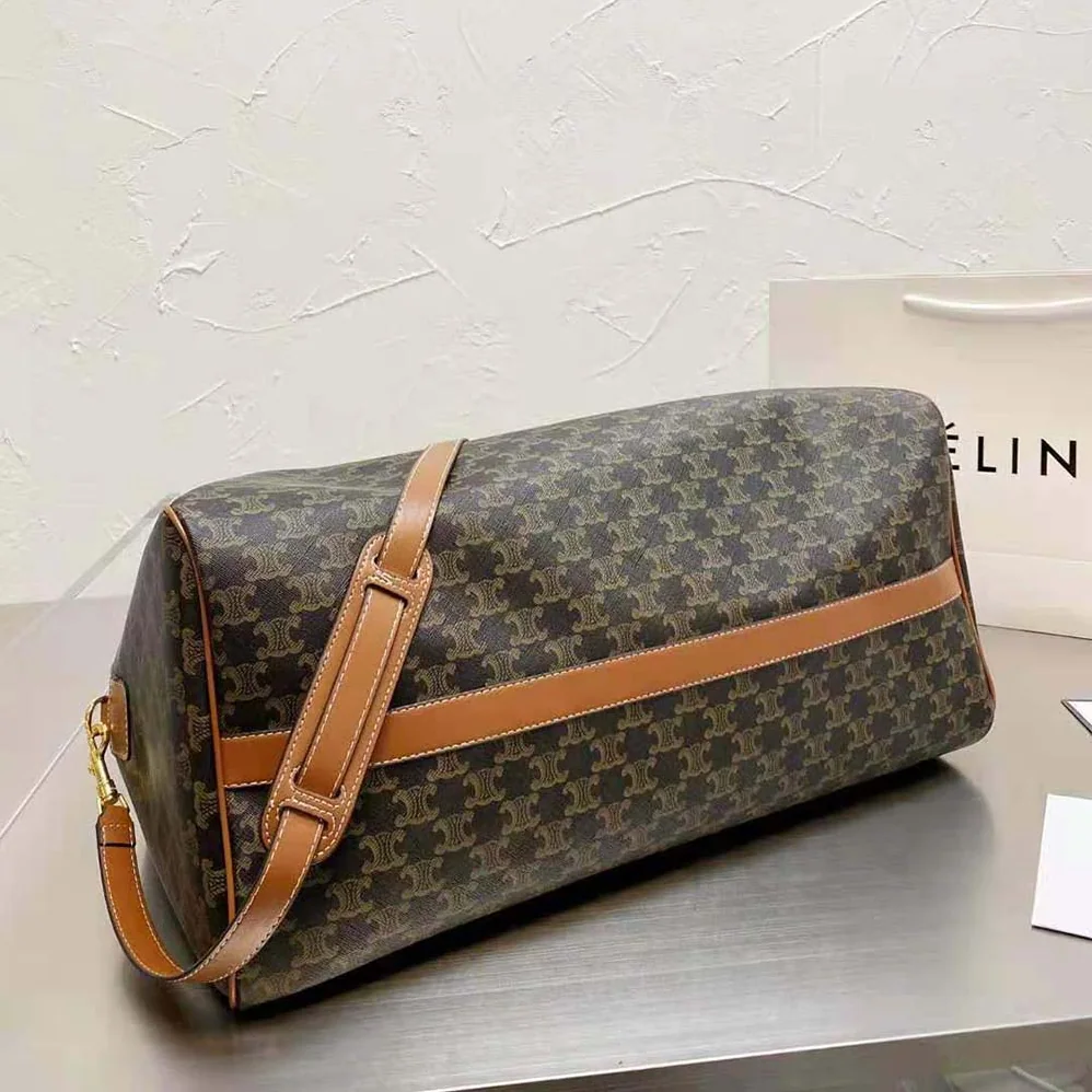 Celine Large Voyage Bag in Triomphe Canvas with Celine Print for Women