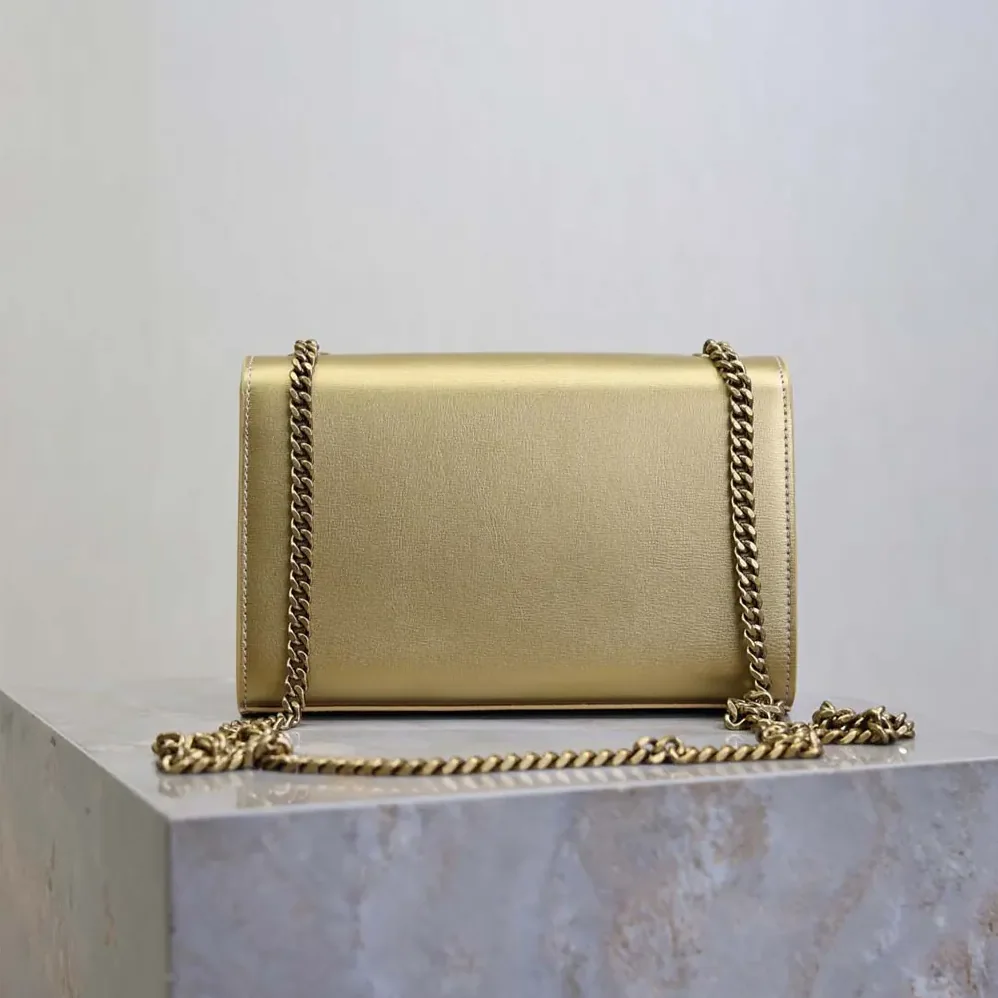 Saint Laurent YSL Kate Small Tassel In Metallic Leather for Women in Gold Saint Laurent YSL Kate Small Tassel In Metallic Leather for Women in Gold