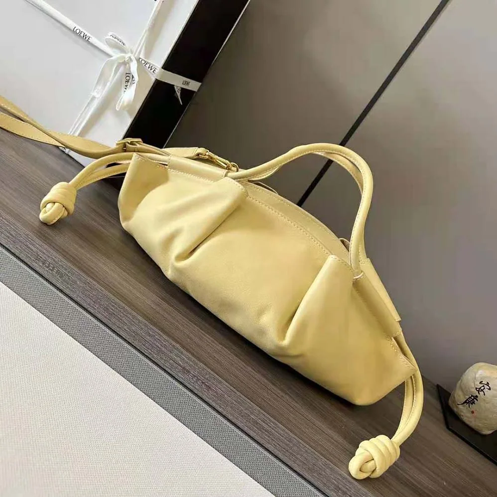 Loewe Small Paseo Bag in Shiny Nappa Calfskin for Women in Gold