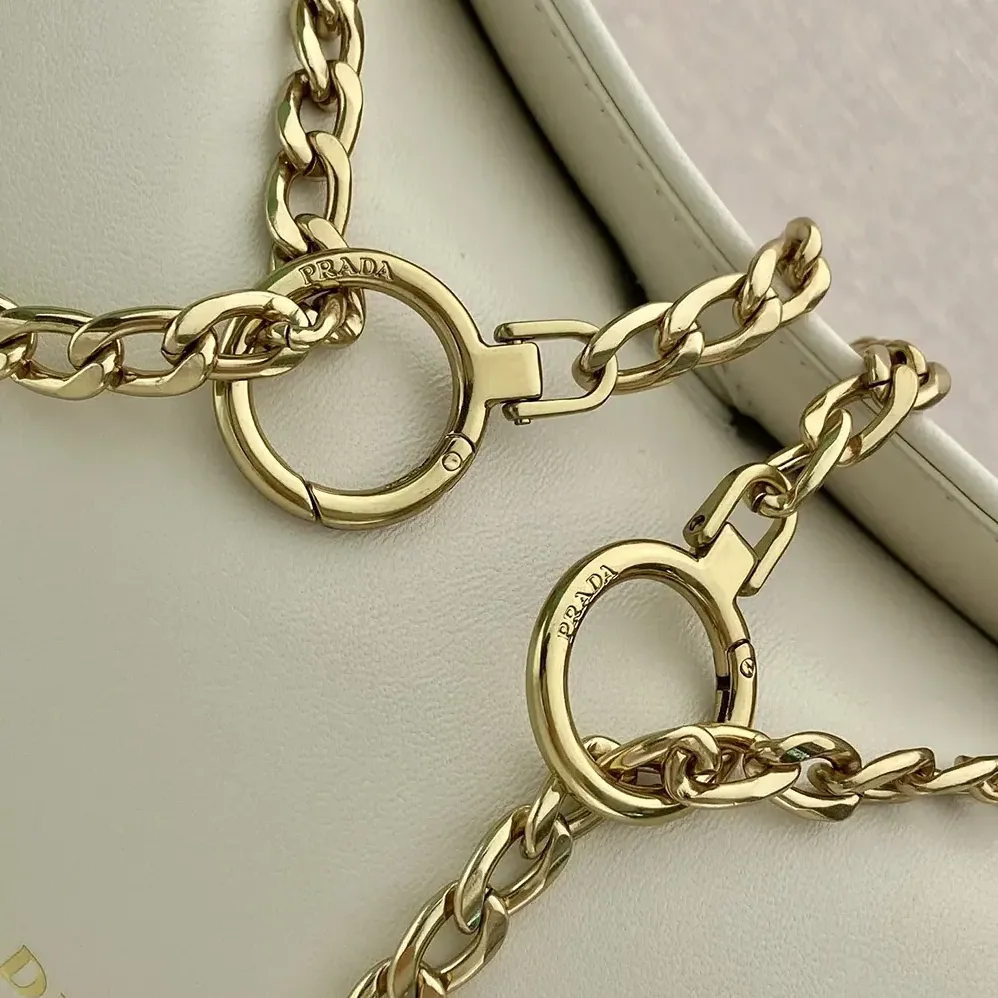 Prada Tumulte Small Nappa Leather Bag for Women in White