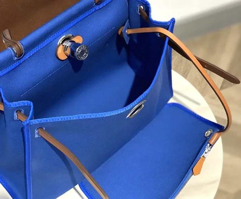 Hermes Herbag Zip Bag Blue, Silver Toned Hardware Bag Hermes Herbag Zip Bag Blue, Silver Toned Hardware Bag