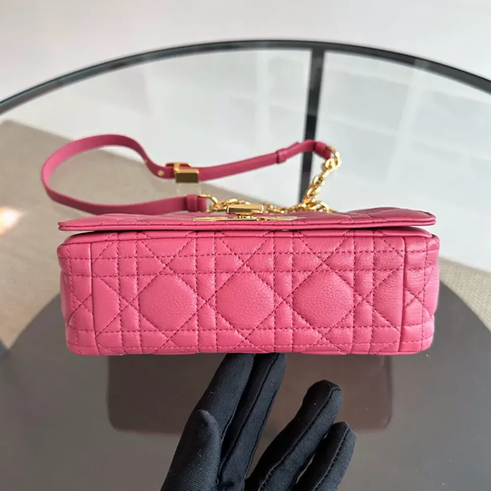 Dior Small Dior Caro Bag Rose Supple Cannage Calfskin for Women Dior Small Dior Caro Bag Rose Supple Cannage Calfskin for Women