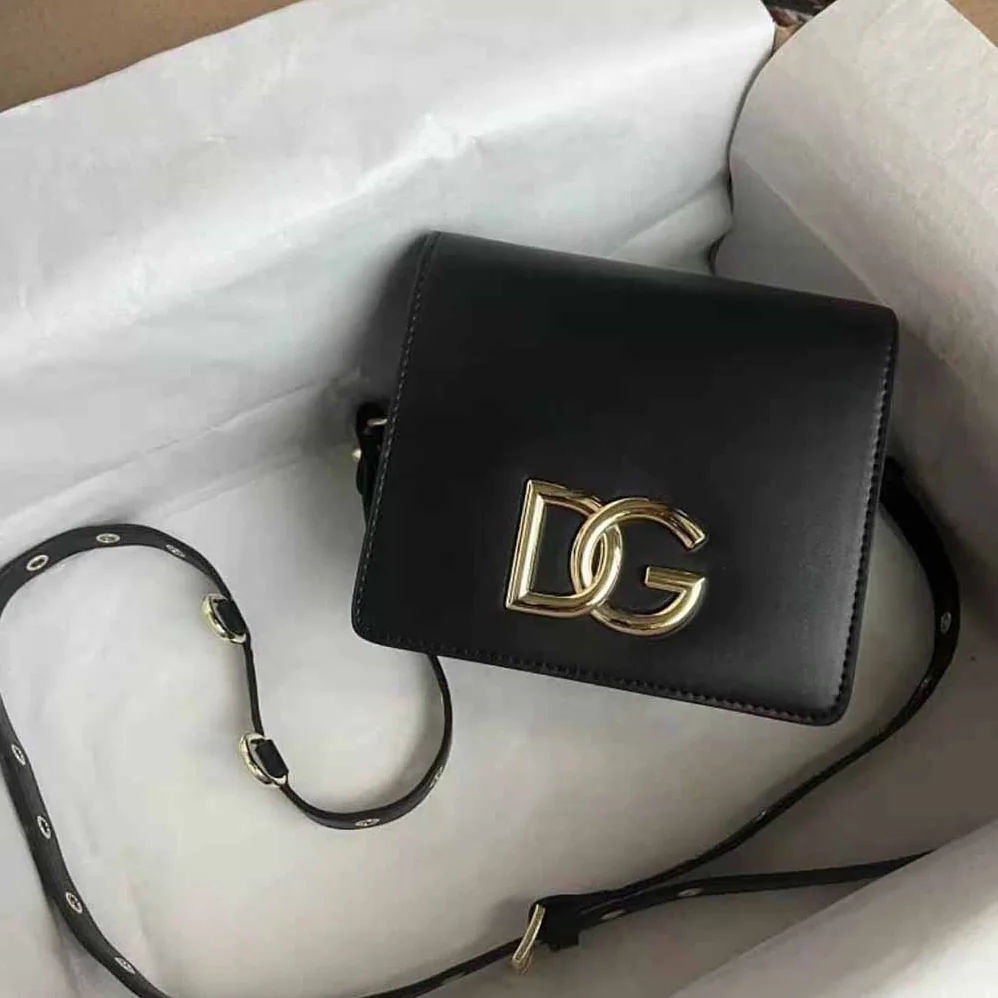 Dolce Gabbana D&G Calfskin Crossbody 3.5 Bag for Women in Black