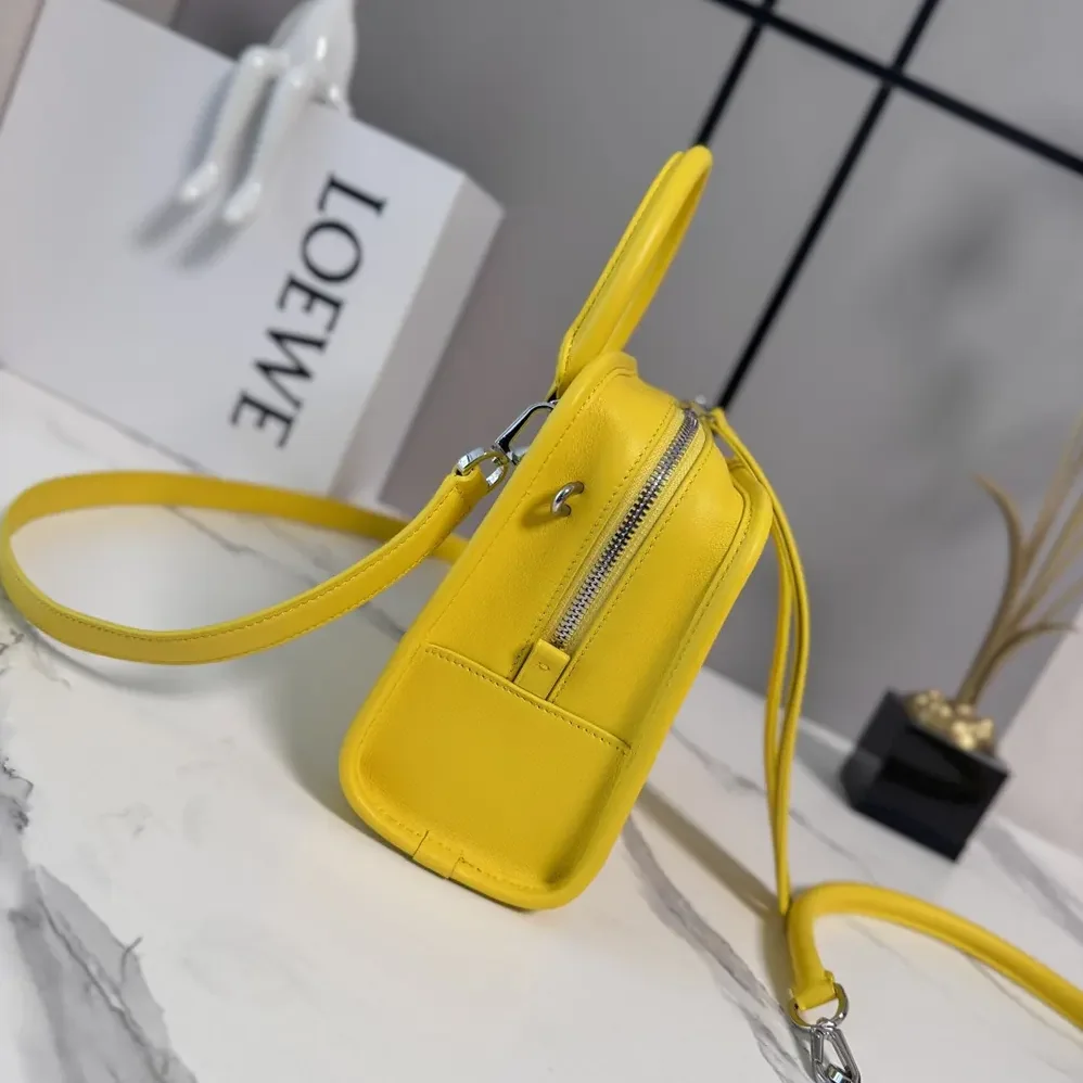 Loewe Small Amazona 180 Bag in Soft Calfskin for Women in Daisy Yellow
