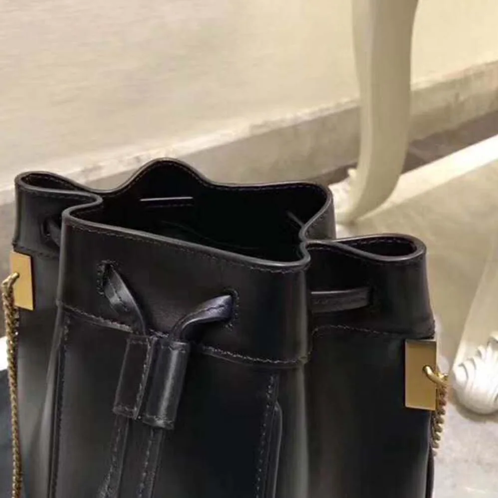 Saint Laurent YSL Saffiano Leather Mini Shoulder Bag for Women in Black Saint Laurent YSL Saffiano Leather Mini Shoulder Bag for Women in Black