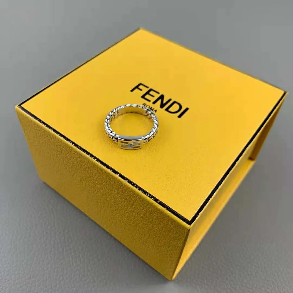Fendi Baguette Ring-Colored Ring for Women in Silver Fendi Baguette Ring-Colored Ring for Women in Silver