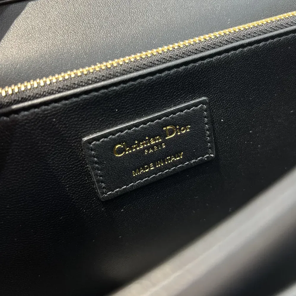 Dior My Dior Top Handle Bag Black Cannage Lambskin for Women