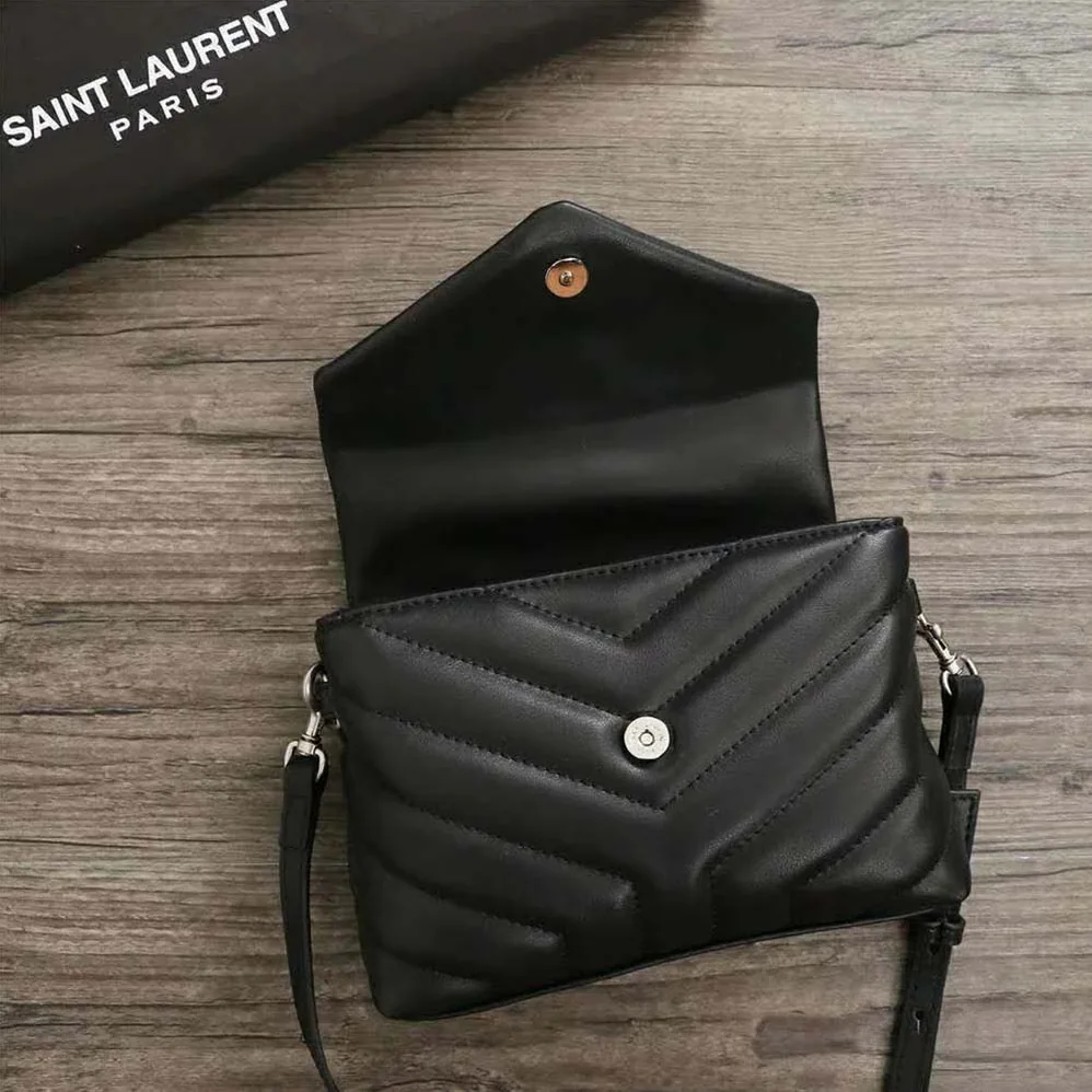 Saint Laurent YSL Loulou Small Matelasse Y Leather for Women in Black
