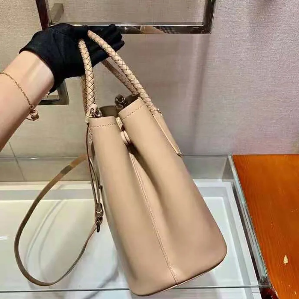 Prada Prada Double Medium Leather Handbag for Women in Sandy Prada Prada Double Medium Leather Handbag for Women in Sandy
