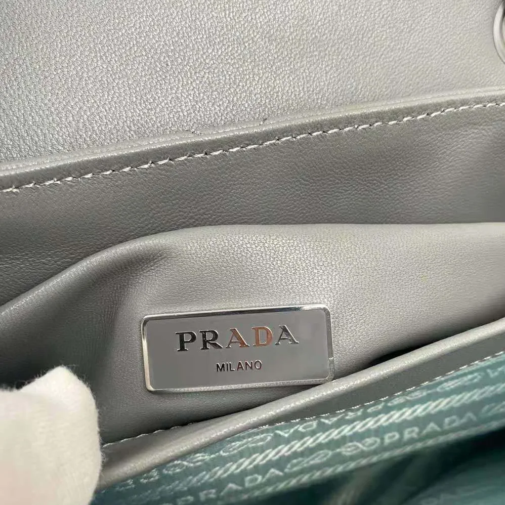 Prada Small Nappa Leather Prada Spectrum Bag for Women in Silver