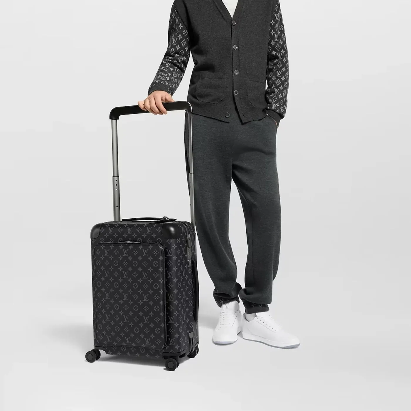 Louis Vuitton Horizon Business Suitcase in Black Silver Hardware Louis Vuitton Horizon Business Suitcase in Black Silver Hardware