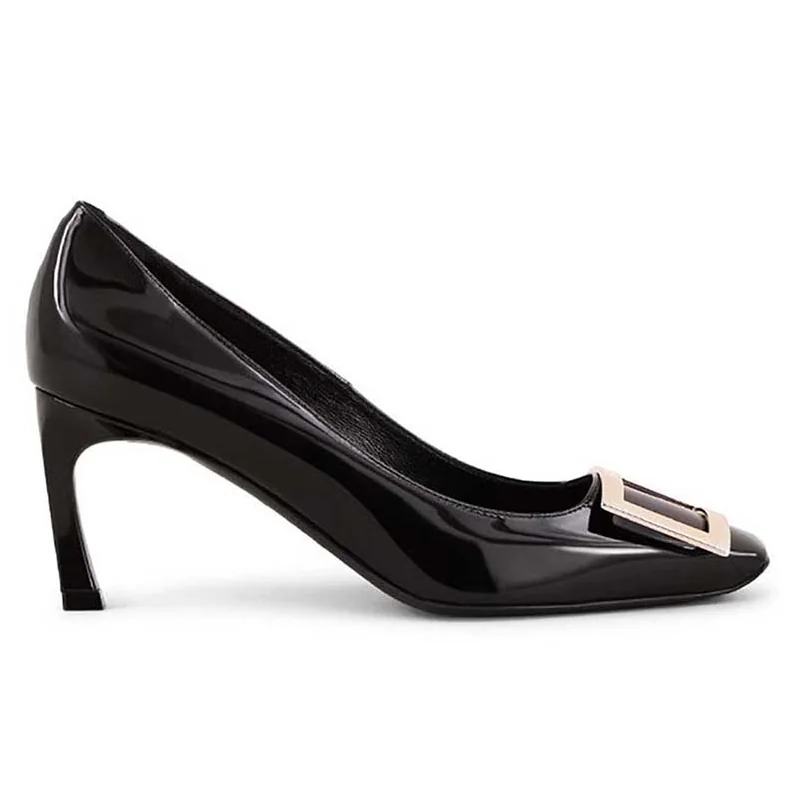 Roger Vivier Belle Vivier Trompette Pumps Patent Leather for Women in Black