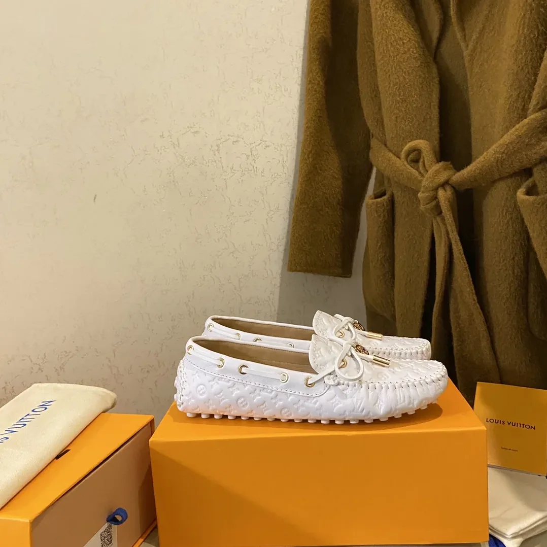 Louis Vuitton Gloria Flat Loafer White