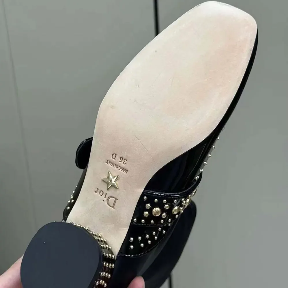 Dior Belle-D Heeled Ankle Boot Black Calfskin for Women