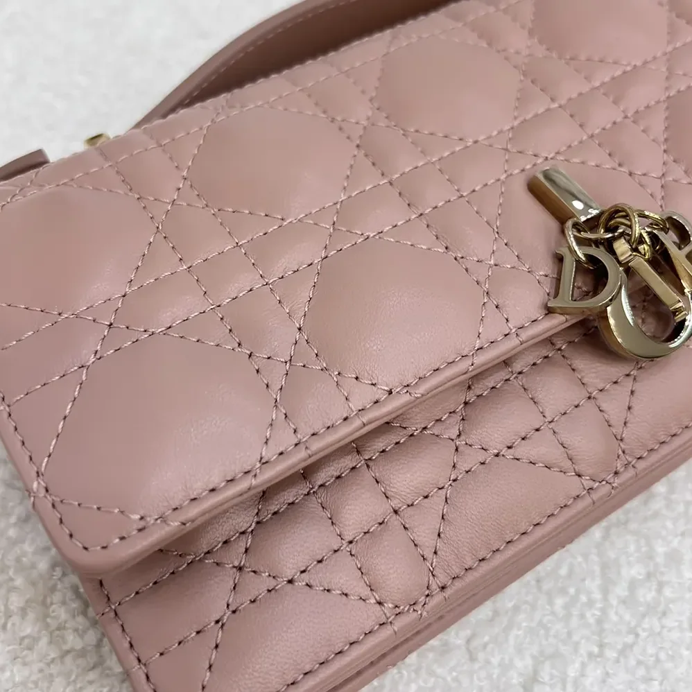 Dior My Dior Mini Bag Rose des Vents Cannage Lambskin for Women Dior My Dior Mini Bag Rose des Vents Cannage Lambskin for Women