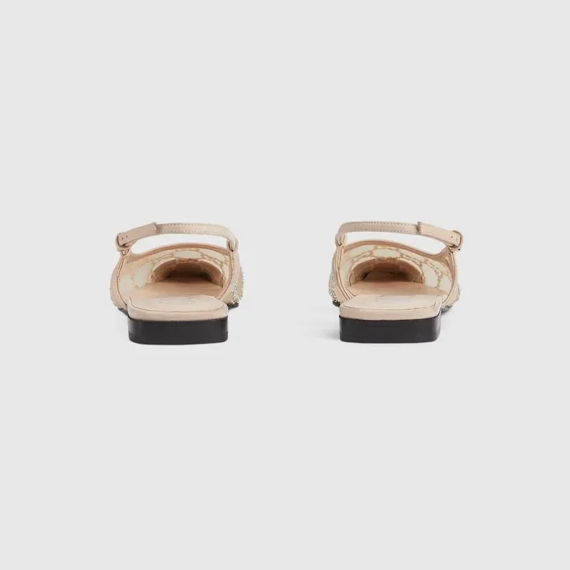 Gucci Slingback Ballet Flat Beige Gucci Slingback Ballet Flat Beige