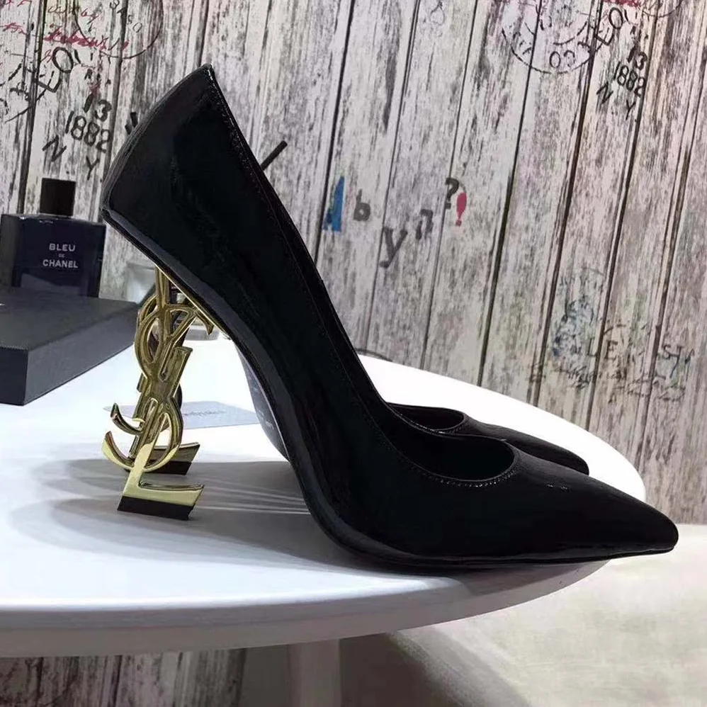 Saint Laurent YSL Opyum Pumps in Patent Leather for Women in Black