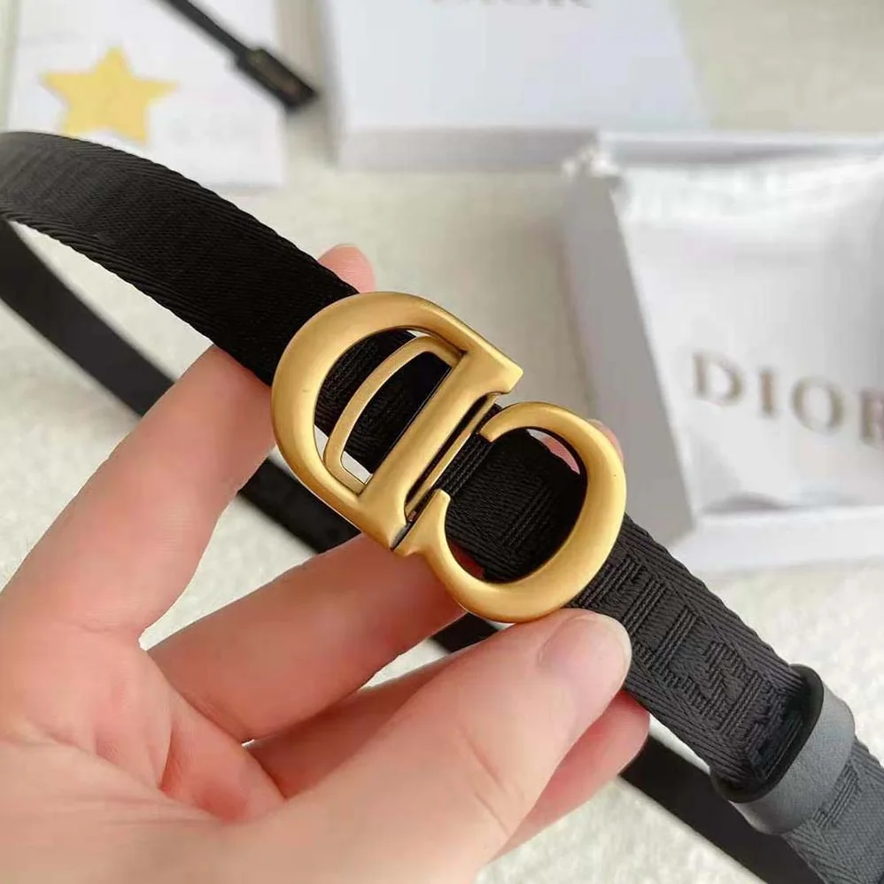 Dior Saddle Belt Black Jacquard 20 MM for Women