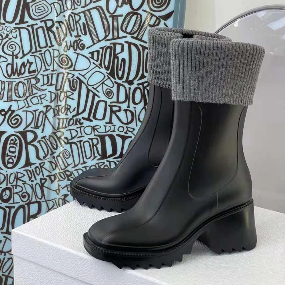 Chloe Betty Rain Boot in PVC for Women in Black