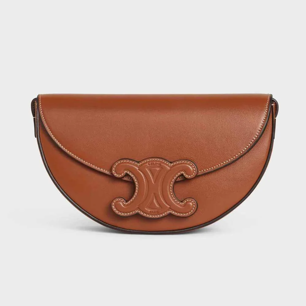 Celine Besace Cuir Triomphe in Smooth Calfskin for Women in Brown