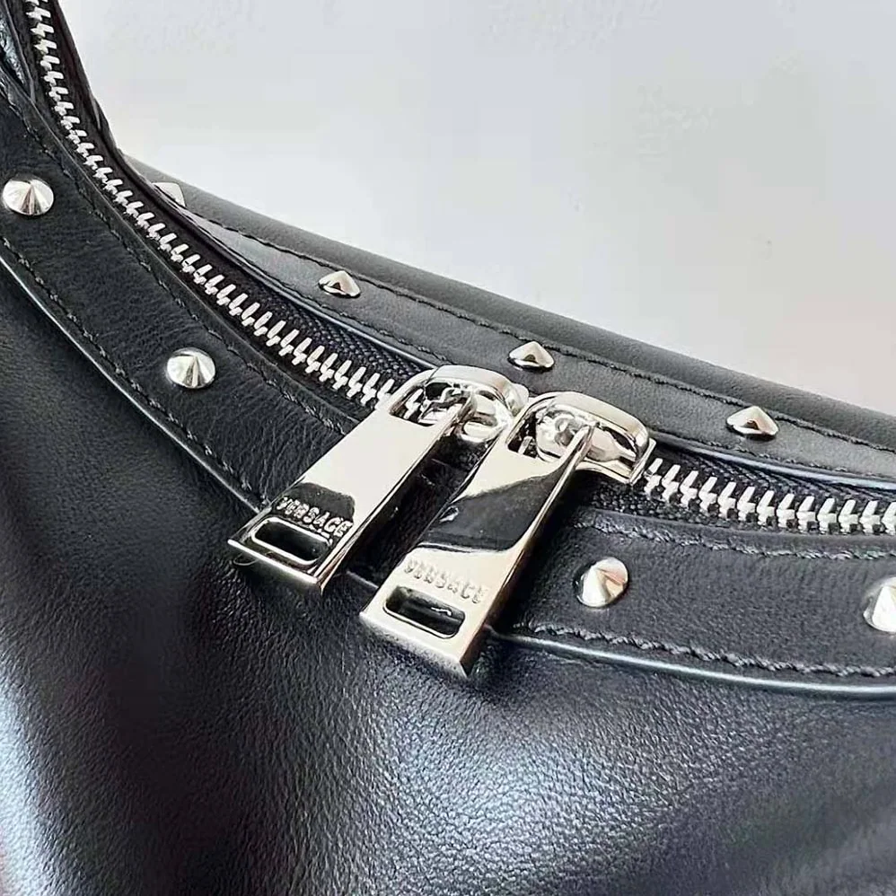 Versace Repeat Small Hobo Bag for Women in Black Versace Repeat Small Hobo Bag for Women in Black