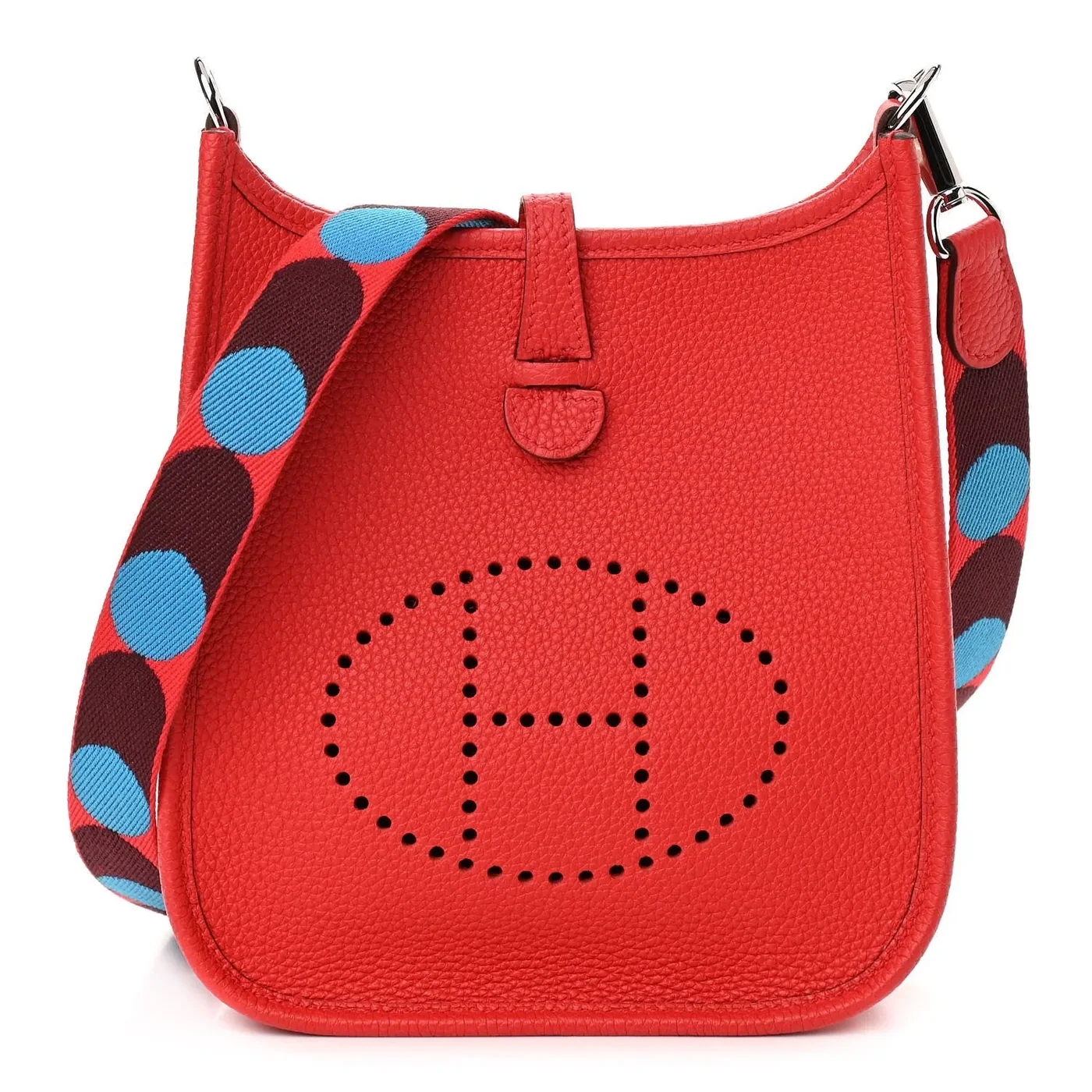 Hermes Evelyne 16 Amazone Shoulder Bag in Rouge Palladium Hardware