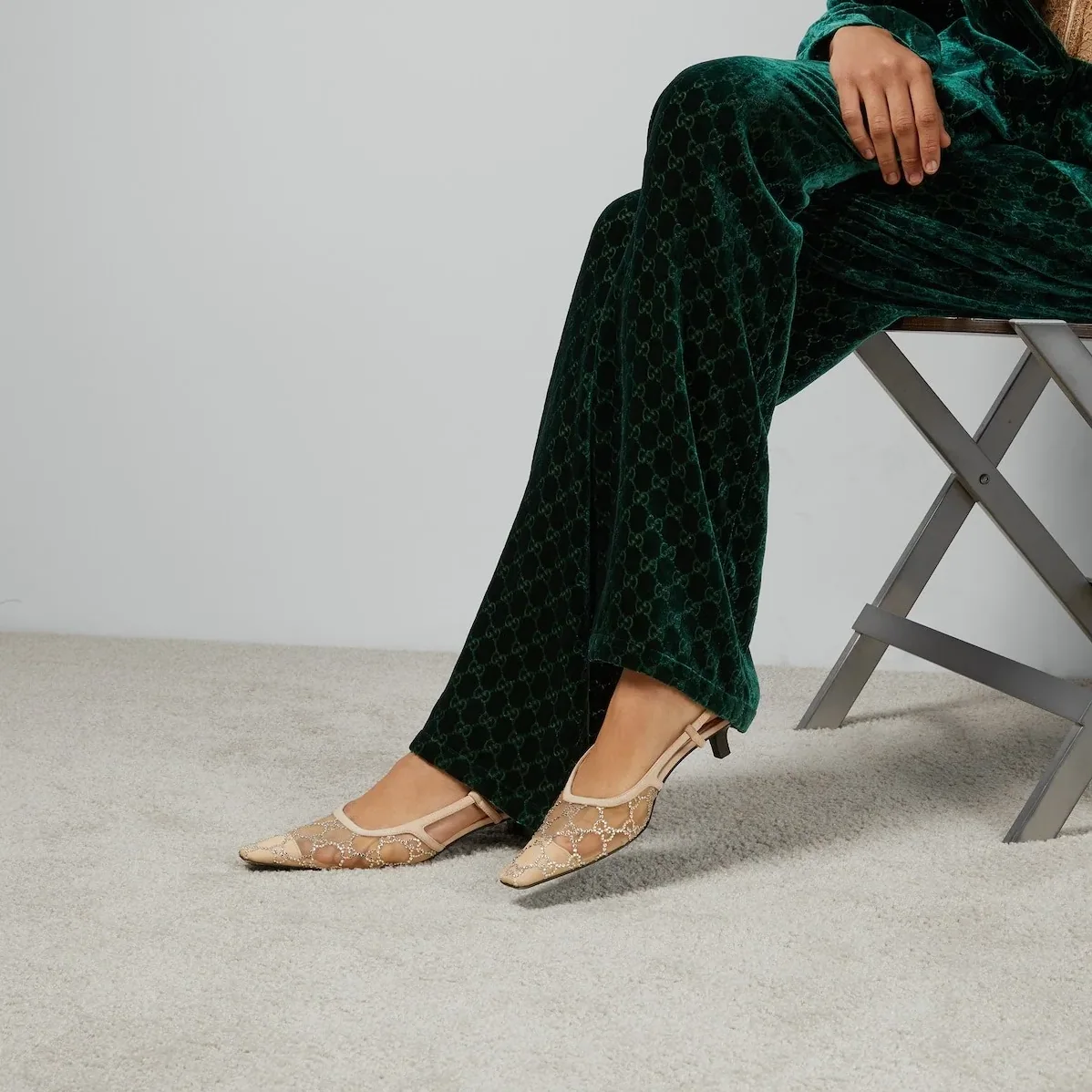 Gucci Slingback Pump Beige Gucci Slingback Pump Beige