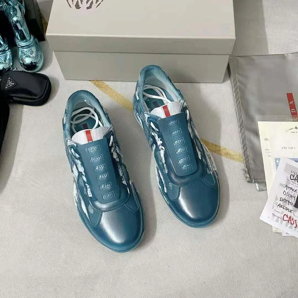 Prada Cass x Prada Americas Cup D3cay Sneakers for Unisex in Navy