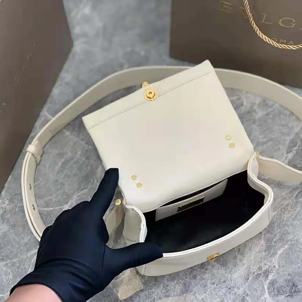 Bvlgari Serpenti Cabochon Crossbody Mini Bag for Women in White Bvlgari Serpenti Cabochon Crossbody Mini Bag for Women in White