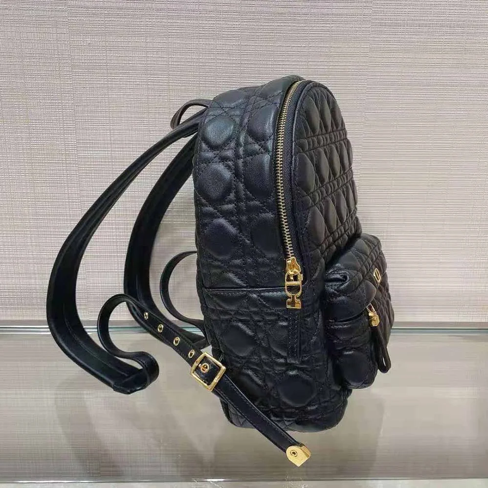 Dior Small Dior Backpack Black Cannage Lambskin for Women Dior Small Dior Backpack Black Cannage Lambskin for Women