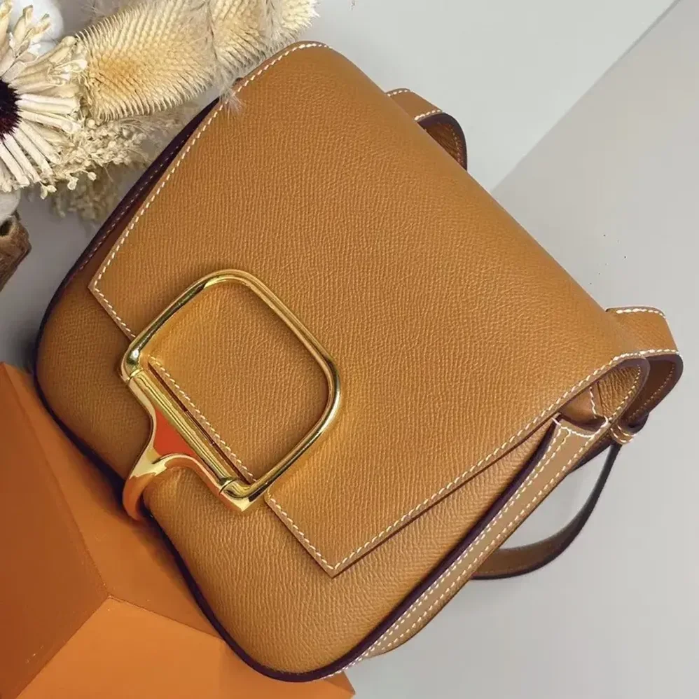 Hermes Della Cavalleria Mini Bag Epsom Leather for Women in Brown/Gold Hermes Della Cavalleria Mini Bag Epsom Leather for Women in Brown/Gold